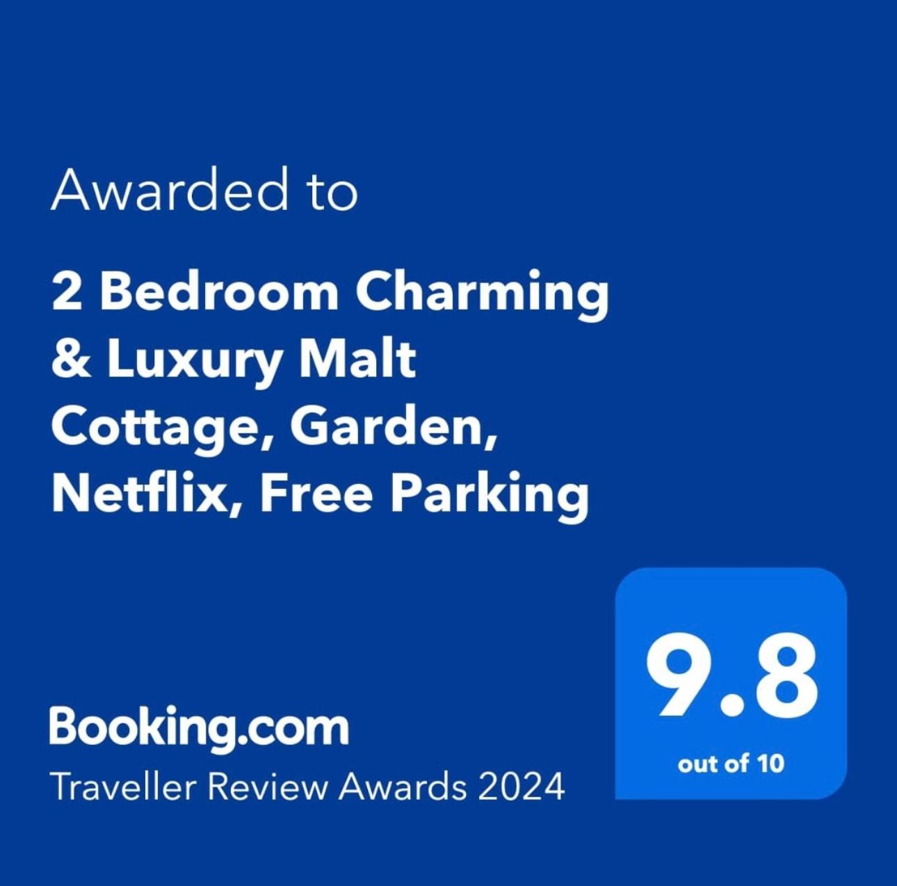 2 Bedroom Charming & Luxury Malt Cottage, Garden, Netflix, Free Parking 버튼온더워터 외부 사진